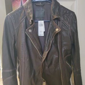 Abercrombie and fitch genuine leather jacket